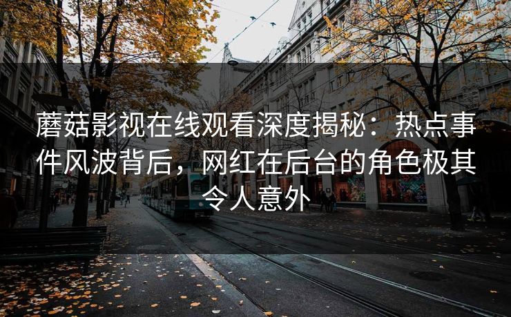 蘑菇影视在线观看深度揭秘：热点事件风波背后，网红在后台的角色极其令人意外